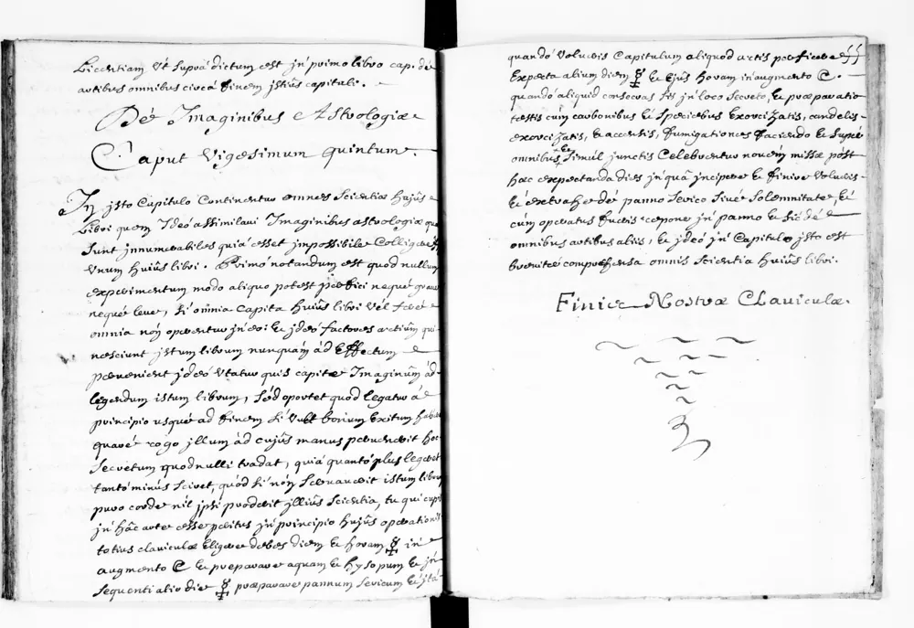 La Clave Mayor de Salomón — facsímil · De Imaginibus Astrologiæ Caput Vigesimum quintum · dominio público
