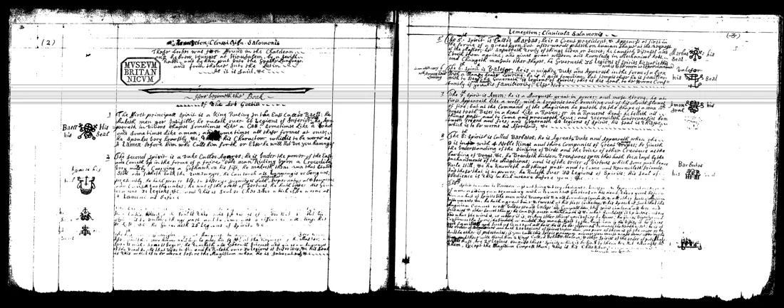 Ars Goetia — lámina grabada · Inicio del Goetia · dominio público