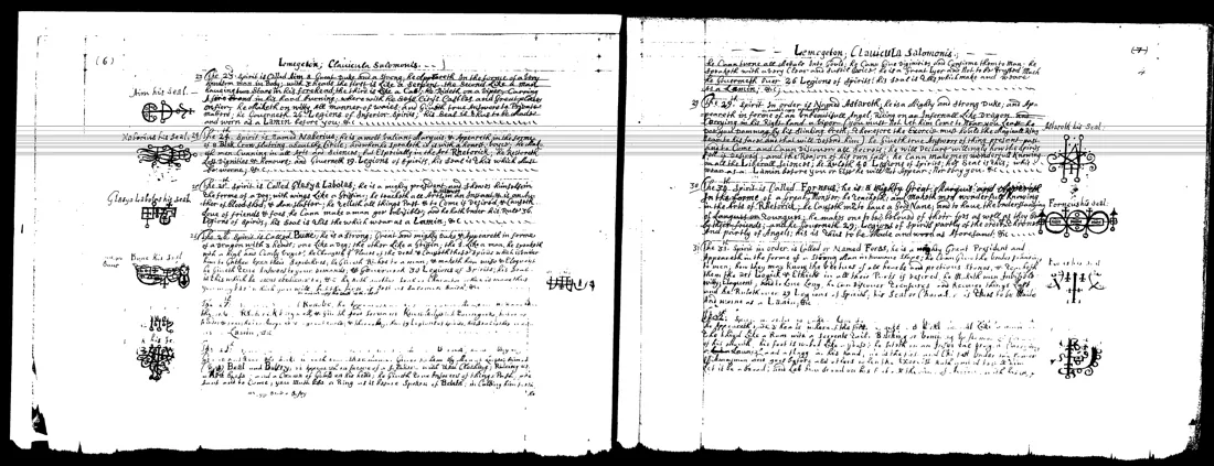 Ars Goetia — lámina grabada · Aim a Foras · dominio público