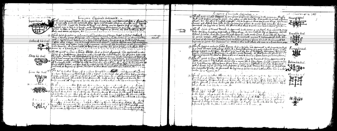 Ars Goetia — lámina grabada · Vepar a Caim · dominio público