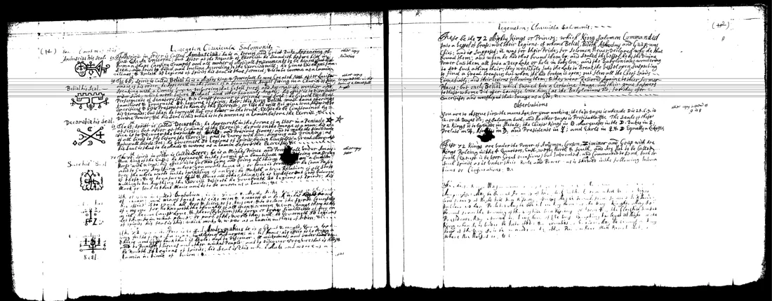 Ars Goetia — lámina grabada · Amdusias a observaciones · dominio público