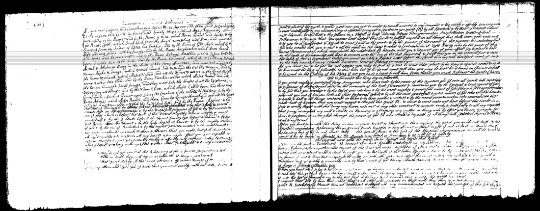 Ars Goetia — facsímil · Conjuraciones y llamada al rey Amaymon · dominio público