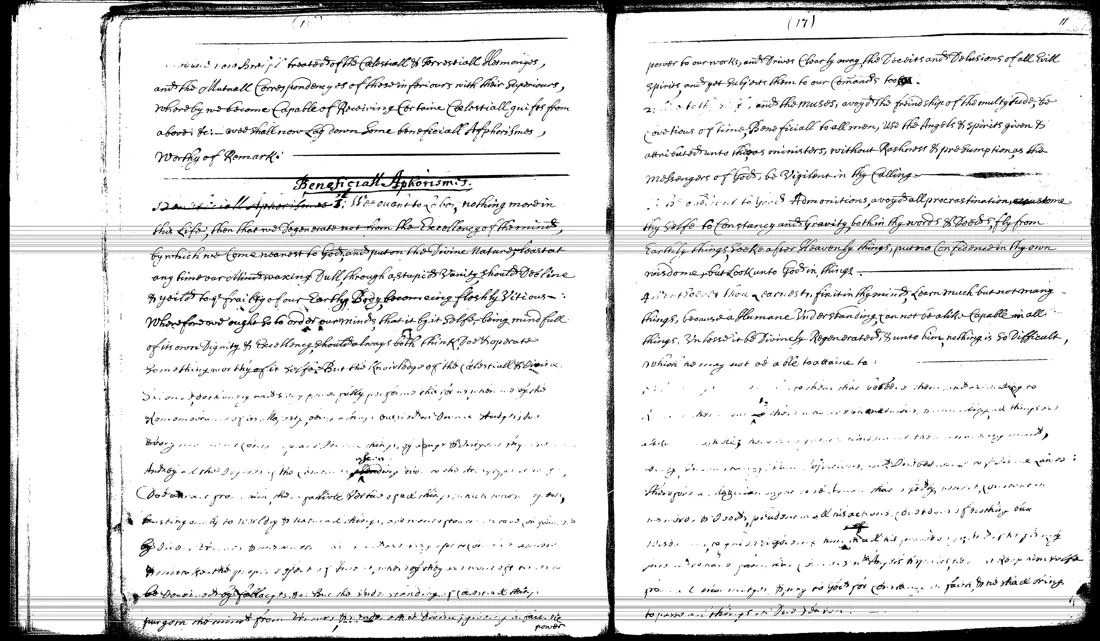 Janua Magica Reserata — facsímil · Beneficiall Aphorisms · dominio público