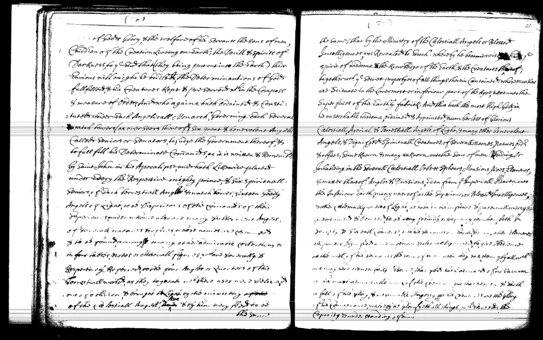 Janua Magica Reserata — facsímil · Six benevolent Angells · dominio público