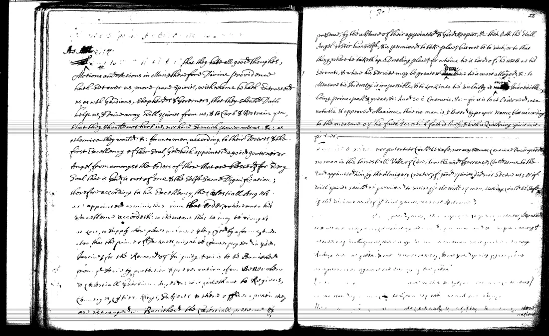 Janua Magica Reserata — facsímil · Good and evill Angells · dominio público