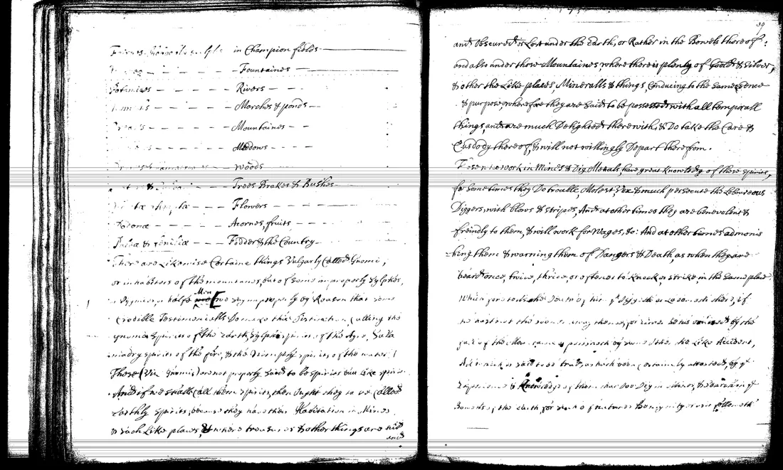 Janua Magica Reserata — facsímil · Gnomes and subterraneous spirits · dominio público