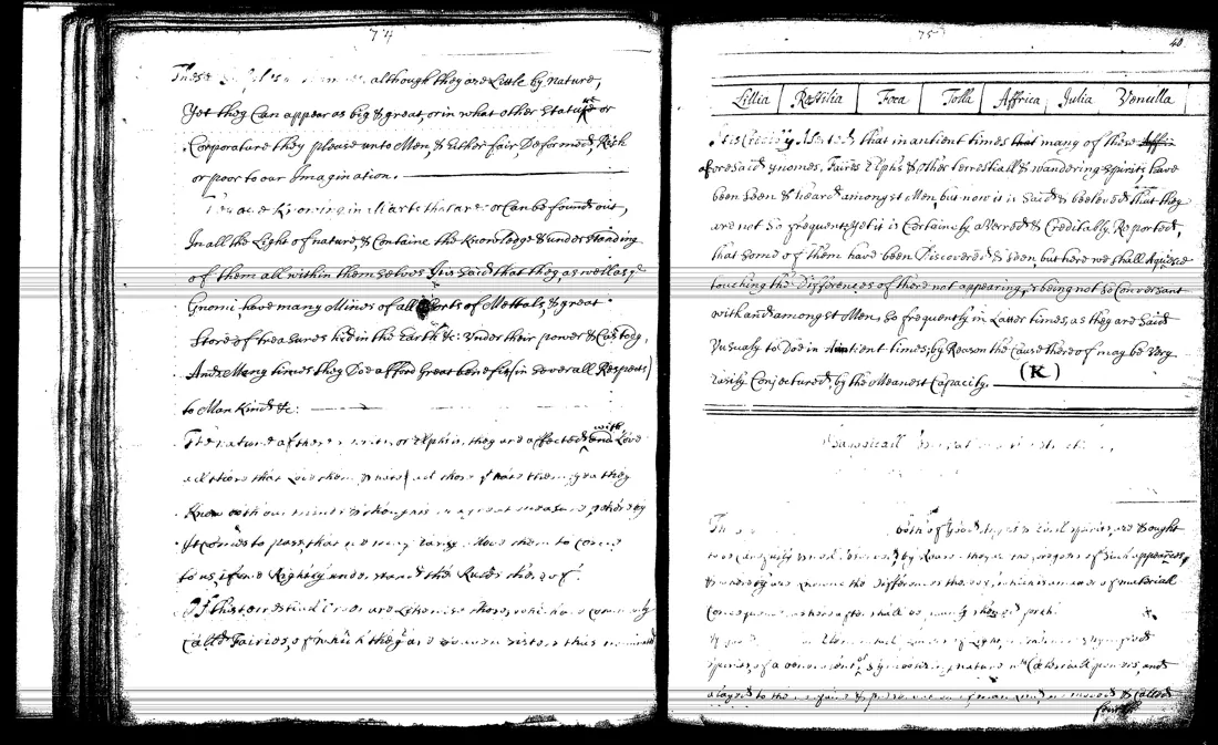 Janua Magica Reserata — lámina grabada · Gnomes, names, and apparitions · dominio público