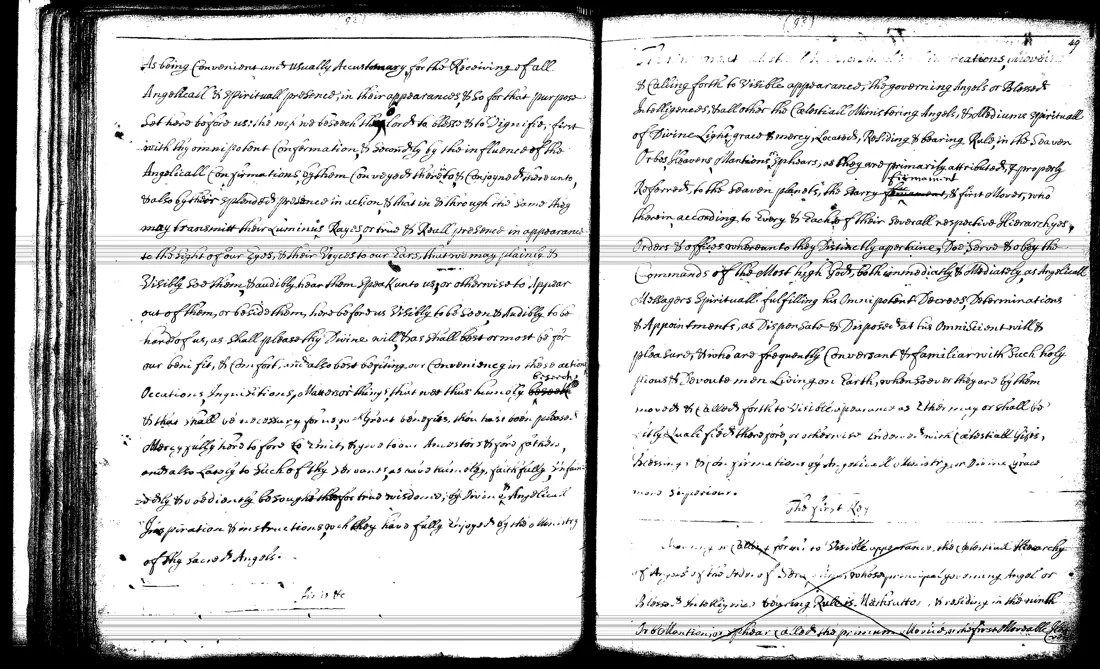 Janua Magica Reserata — lámina grabada · Receiving of Angelicall Presence · dominio público