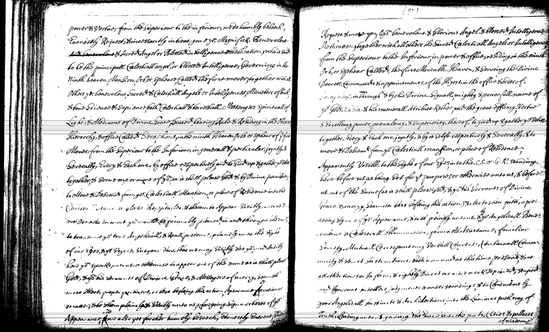 Janua Magica Reserata — facsímil · Continuation of the Metratton Invocation · dominio público