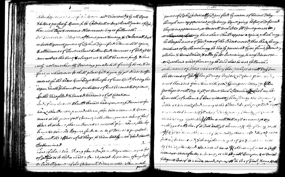 Janua Magica Reserata — facsímil · Greeting apparitions · dominio público