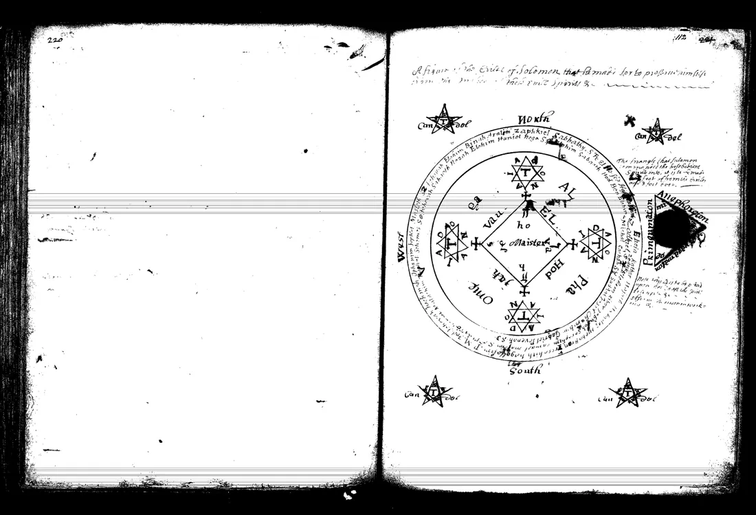 Janua Magica Reserata — lámina grabada · Circle of Solomon · dominio público
