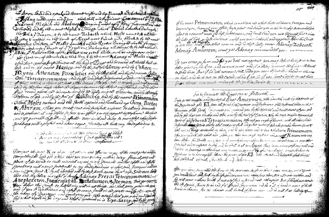 Janua Magica Reserata — lámina grabada · Primeumaton and Invocating the King · dominio público