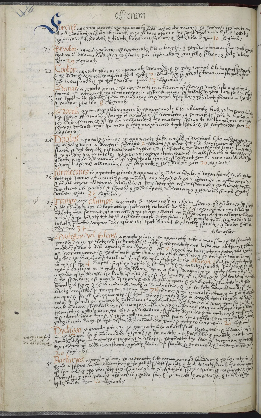 Liber Officiorum Spirituum — facsímil · p. 76 · dominio público