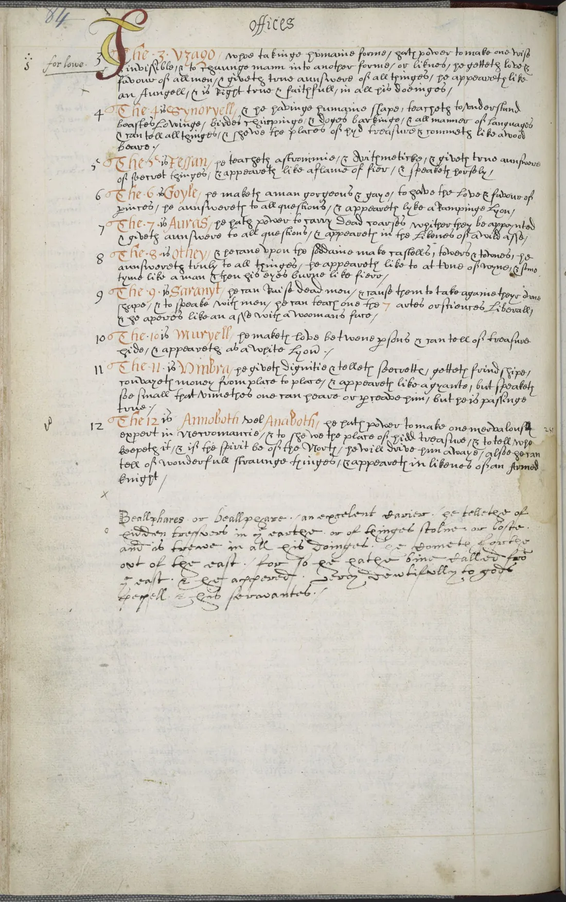 Liber Officiorum Spirituum — facsímil · p. 84 · dominio público