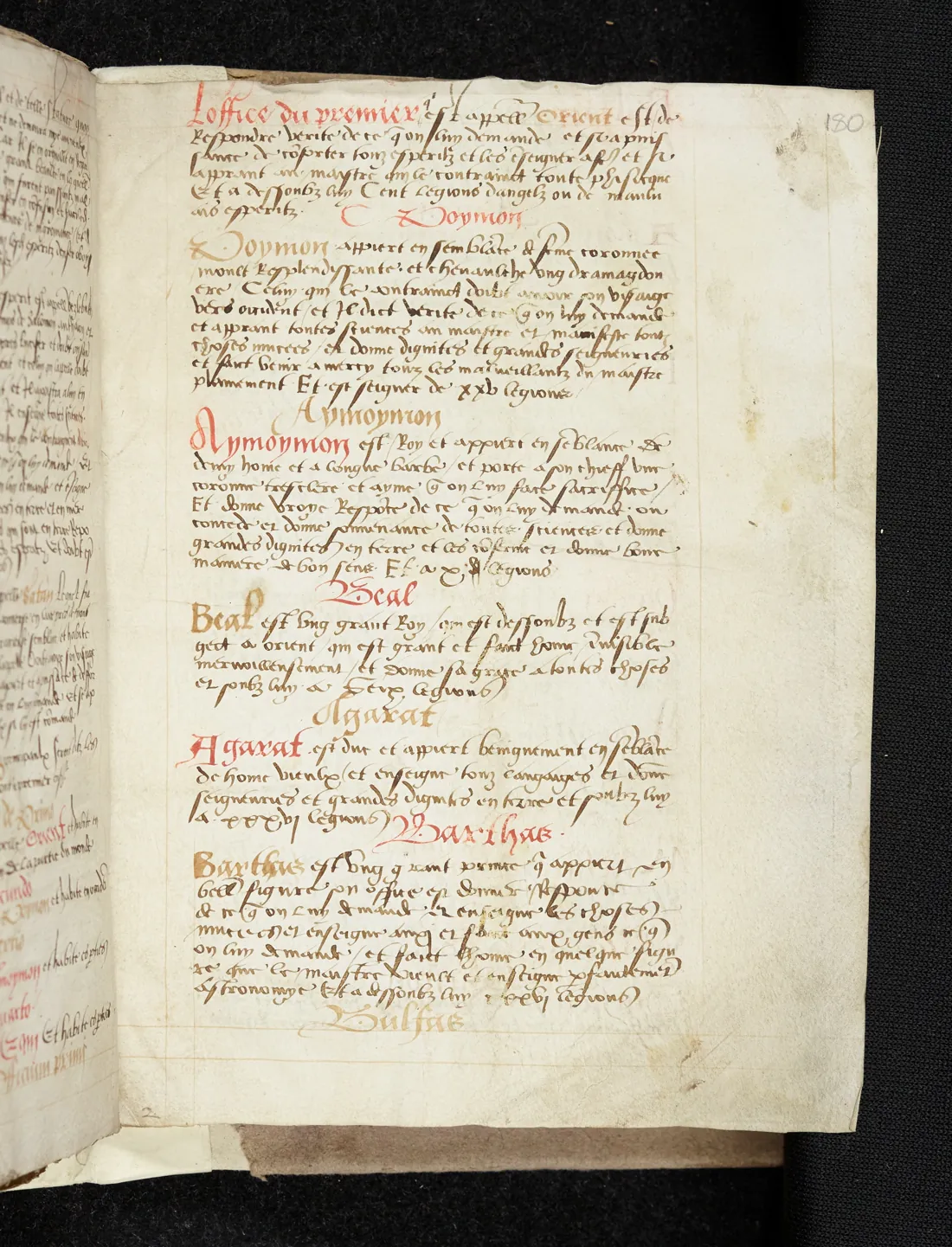 Livre des Esperitz — facsímil · f. 180r · dominio público