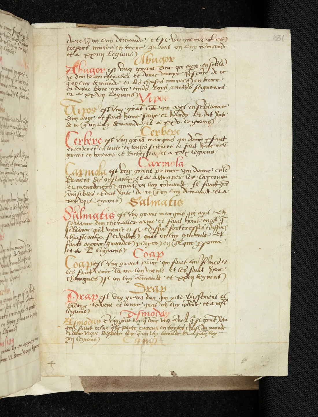 Livre des Esperitz — facsímil · f. 181r · dominio público