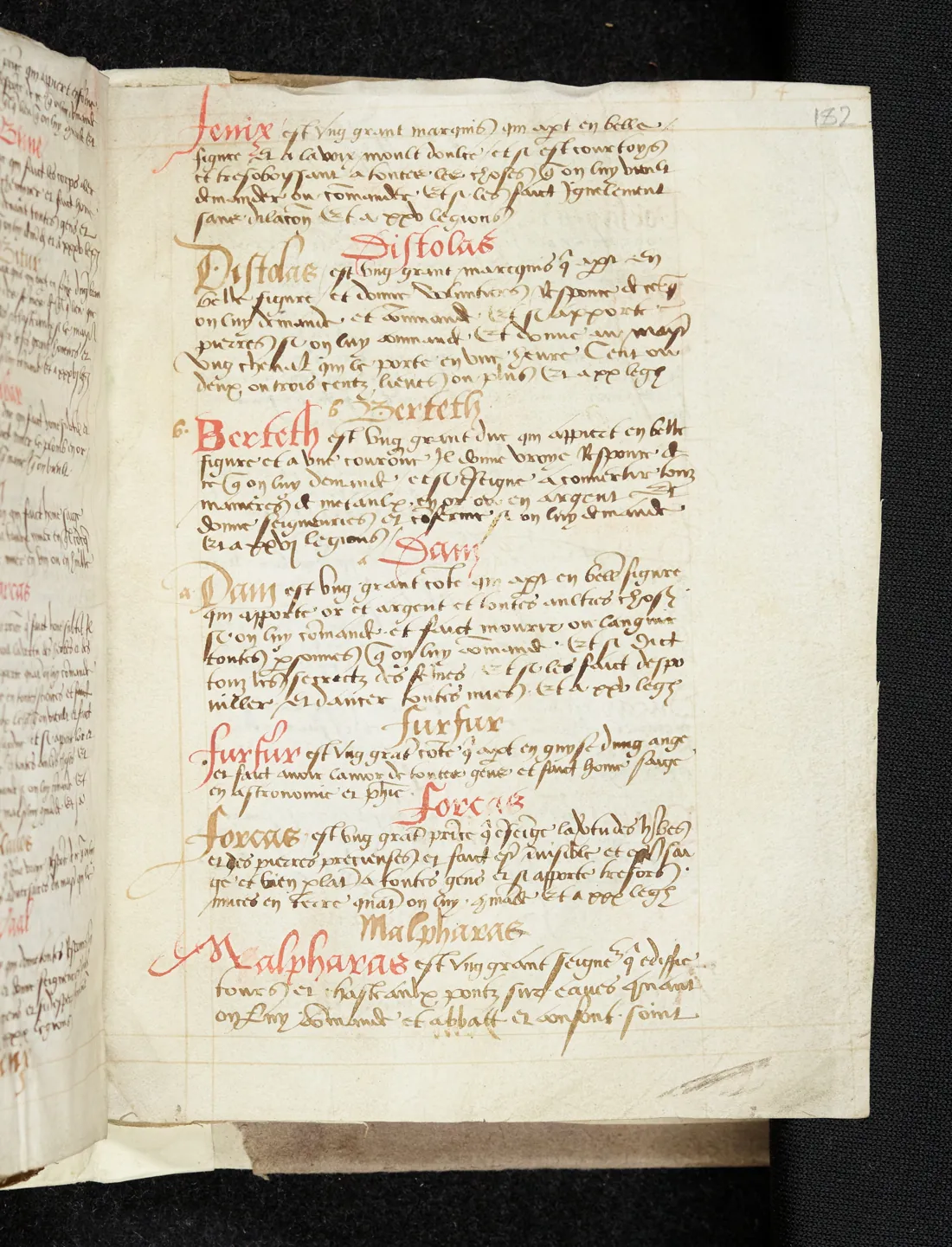 Livre des Esperitz — facsímil · f. 182r · dominio público