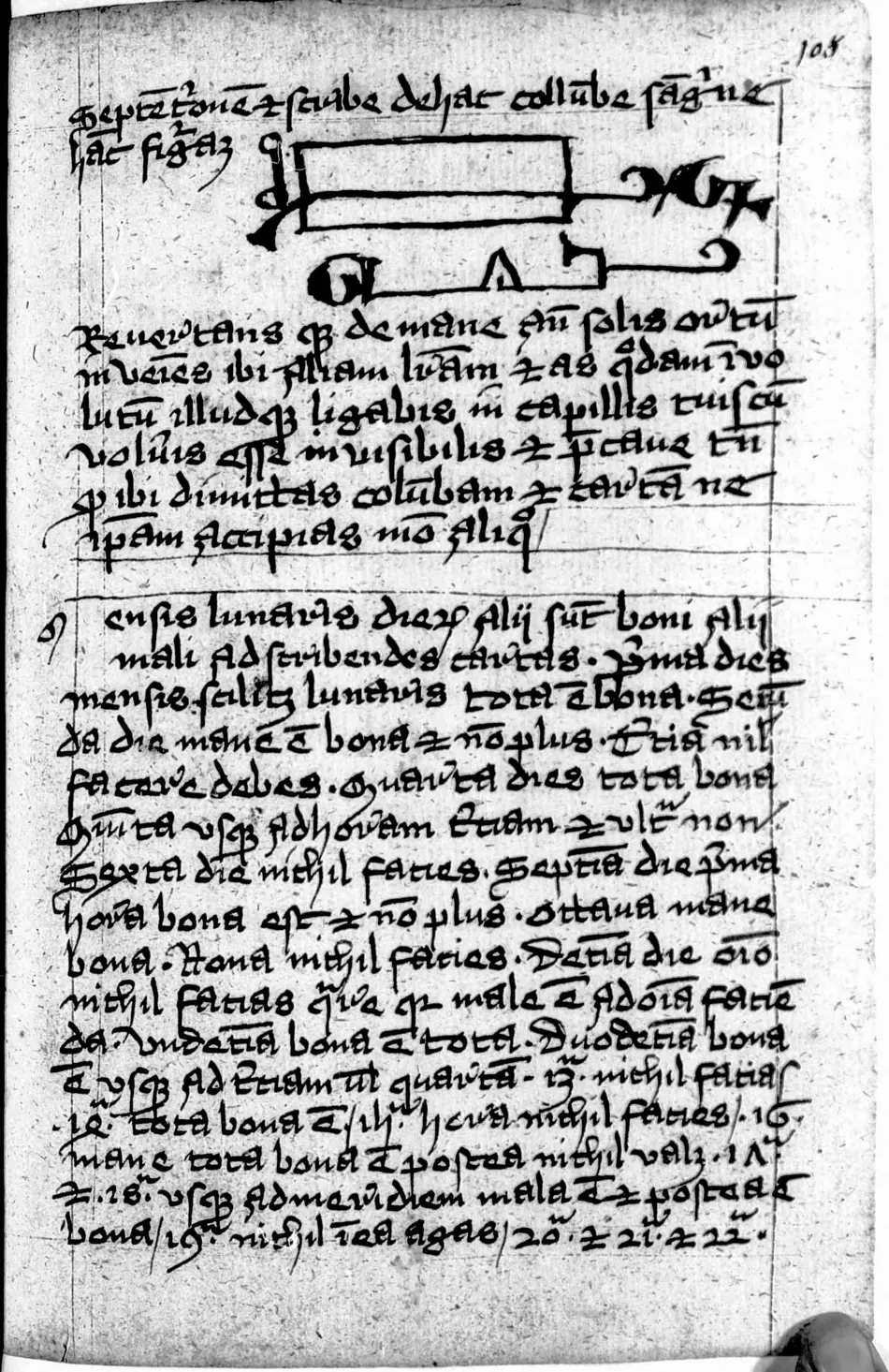 Manual de Múnich (Clm 849) — lámina grabada · fol. 108r · dominio público