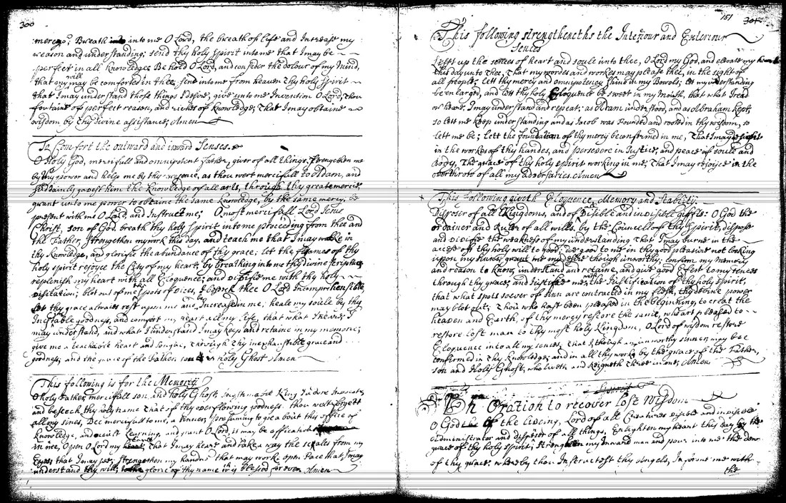 Ars Notoria — lámina grabada · Oraciones: memoria y elocuencia · dominio público