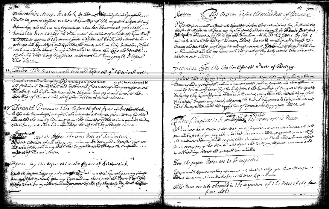 Ars Notoria — facsímil · Notas de Retórica a Teología (12–17) · dominio público