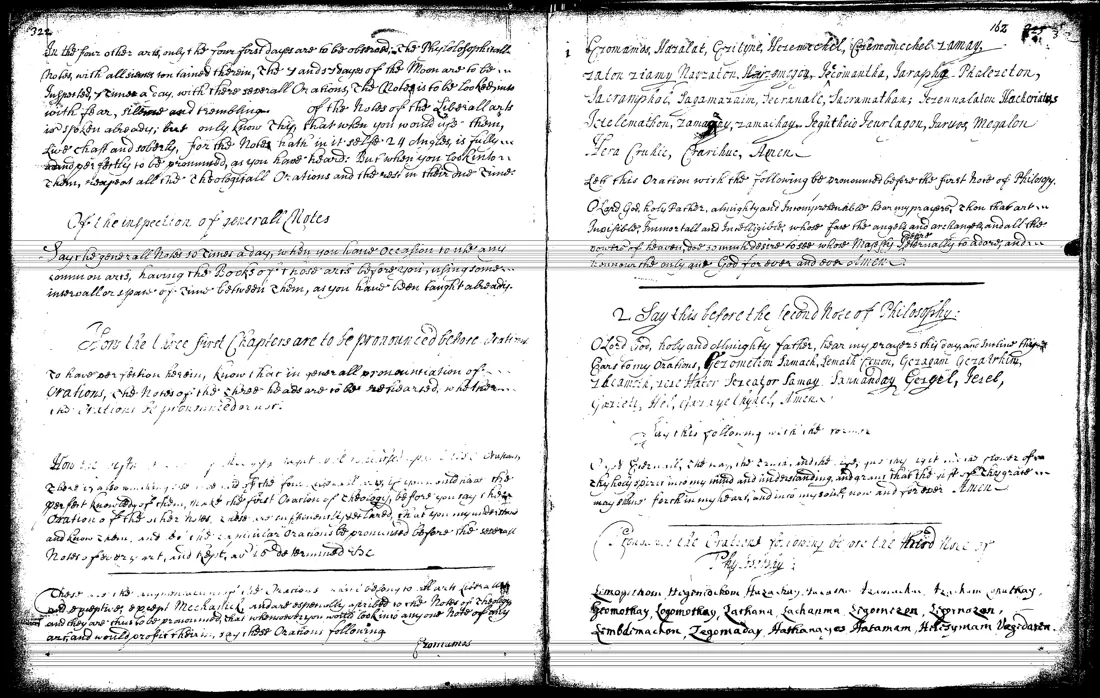Ars Notoria — facsímil · Preceptos; las notas de Filosofía · dominio público