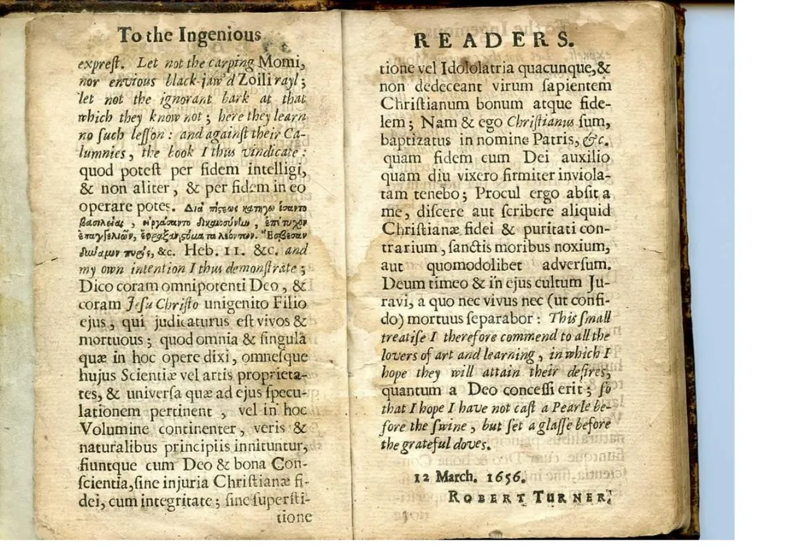 Ars Notoria (clásica) — facsímil · A los lectores ingeniosos (final del prefacio) · dominio público