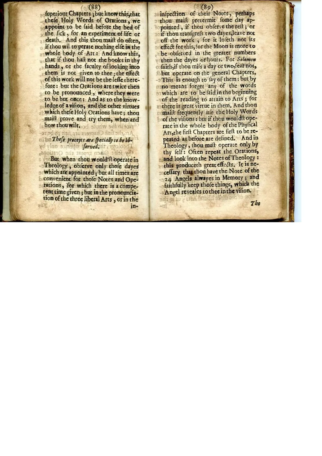 Ars Notoria (clásica) — facsímil · Preceptos especiales · dominio público