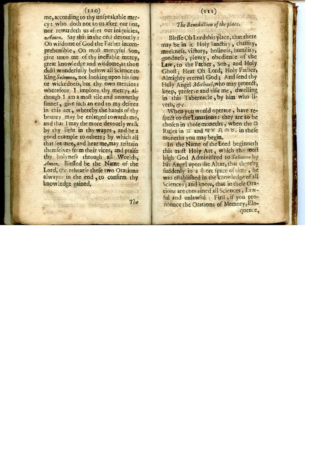 Ars Notoria (clásica) — facsímil · Bendición del lugar · dominio público