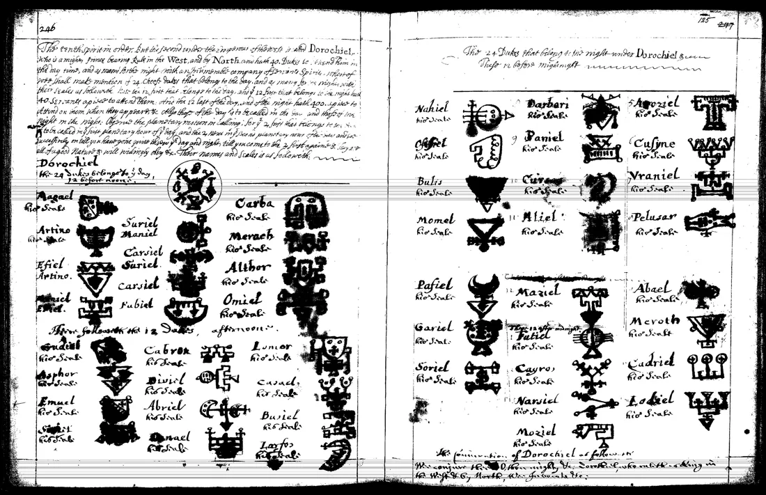 Ars Theurgia-Goetia — lámina grabada · Dorochiel · dominio público