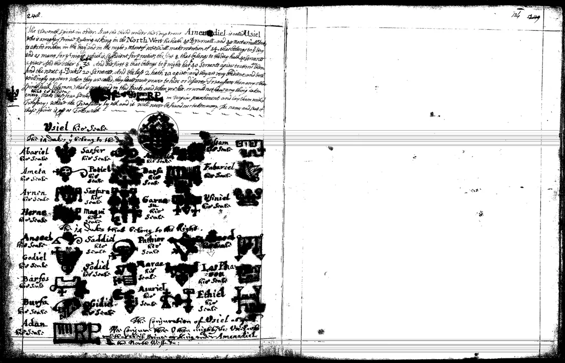 Ars Theurgia-Goetia — lámina grabada · Usiel · dominio público