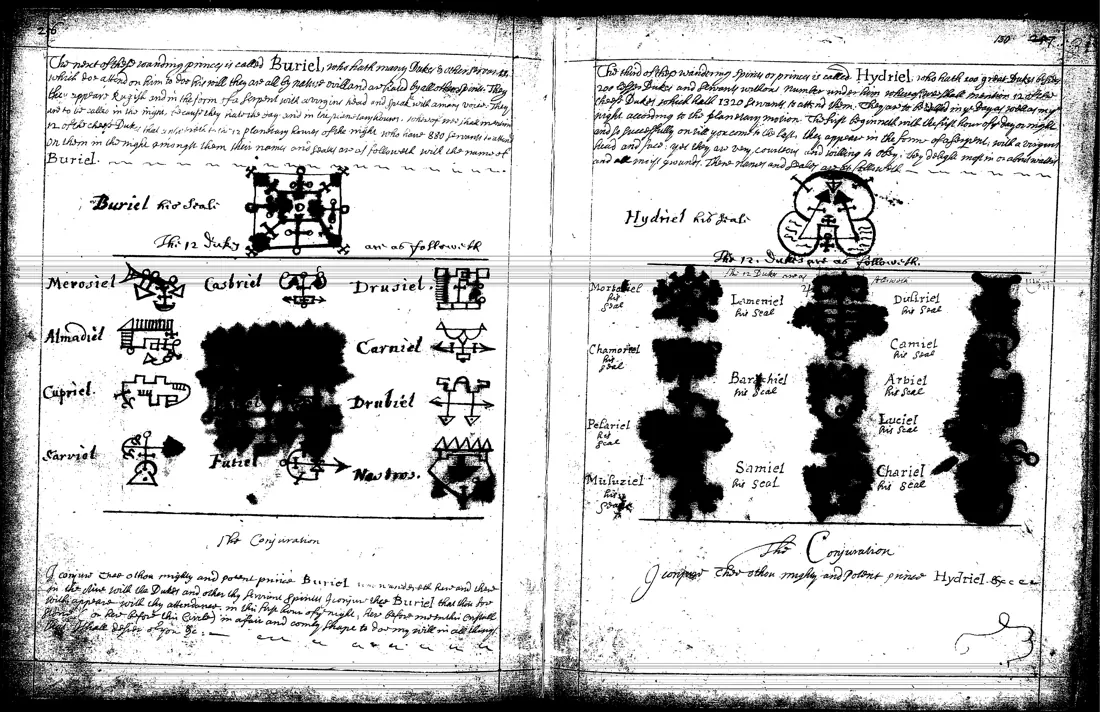 Ars Theurgia-Goetia — lámina grabada · Buriel & Hydriel · dominio público