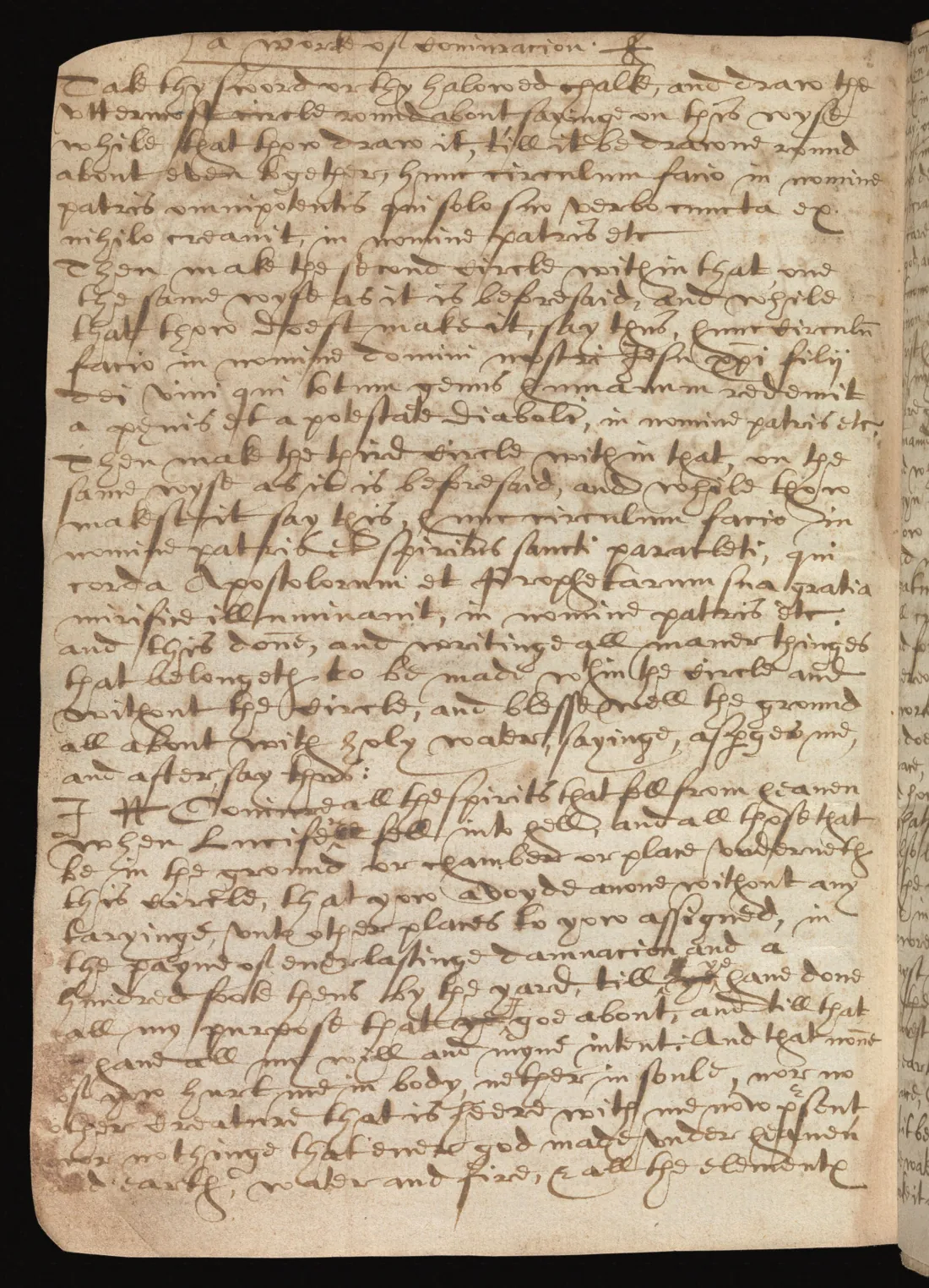 Wellcome MS 110 — facsímil · «A worke of Domination» — obra de dominación · dominio público