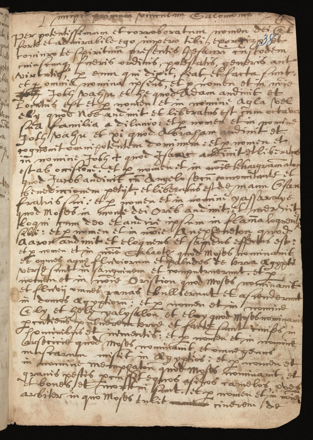Wellcome MS 110 — facsímil · «Incipit coniuratio spirituum Salomonis» · dominio público